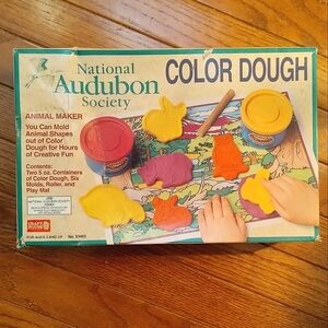 Vintage kids craft house play-doh national Audubon society molds kit 53452